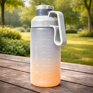 Botella Deportiva Degradé Gris Naranja 1800 mL con Asa