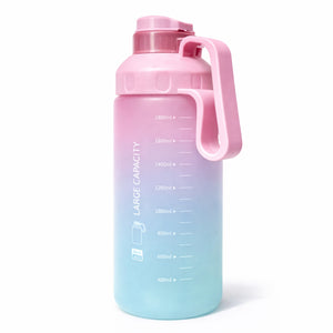 Botella Deportiva Degradé Rosa Aqua 1800 mL con Asa