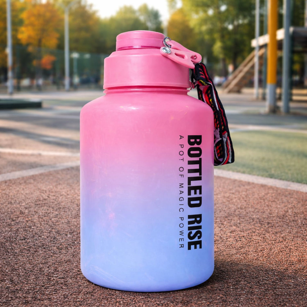 Botella Deportiva Motivacional Rosa Celeste 2200 mL