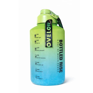 Botella Deportiva Motivacional Verde Aqua 2200 mL