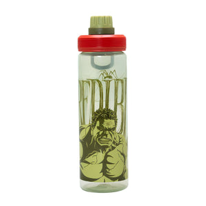 Botella Hulk Tapa Rosca Infantil 600ml Libre de BPA fondo blanco