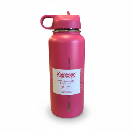 Botella Insulada Keep 1 Litro Hidratación Deporte Rosa | Disparo.cl