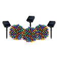 Set 3 Luces Guirnalda Navidad Solar 100 Led RGB 10M Hogar. Ilumina tu hogar con estilo y ahorra energía. ¡Compra ahora y transforma tu Navidad!-1