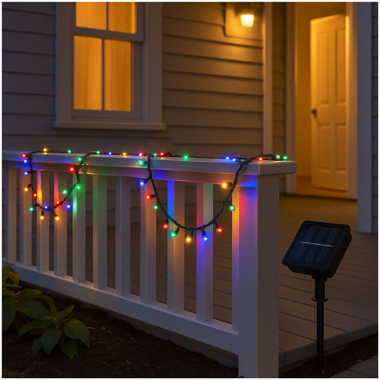 Set 3 Luces Guirnalda Navidad Solar 100 Led RGB 10M Hogar. Ilumina tu hogar con estilo y ahorra energía. ¡Compra ahora y transforma tu Navidad!-2