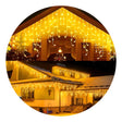 Luces Navidad Solar Cascada Calidas 360 Led 8M Decoracion. Ilumina tu hogar con estilo y ahorra energía. ¡Compra ahora y transforma tu Navidad!-1