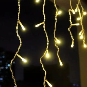 Luces Navidad Solar Cascada Calidas 360 Led 8M Decoracion. Ilumina tu hogar con estilo y ahorra energía. ¡Compra ahora y transforma tu Navidad!-3