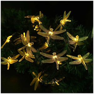 Set 3 Luces Navidad Libelulas Led Solar Calidas Decoracion. Ilumina tu hogar con encanto navideño y ahorra energía. ¡Compra ahora y transforma tu espacio!-2