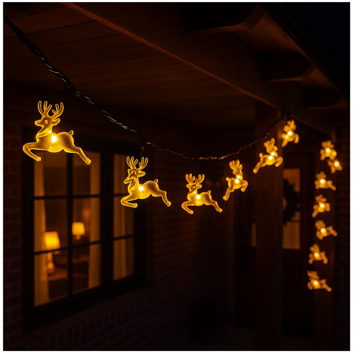 Set 3 Luces Navidad Led Reno Solar Calida Decoracion Hogar. Ilumina tu hogar con encanto navideño y ahorra energía. ¡Compra ahora y decora!-3