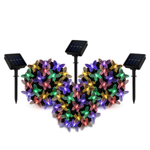 Set 3 Luces Navidad Led Mariposa Solar RGB Decoracion Hogar. Ilumina tu espacio con estilo y ahorra energía. ¡Compra ahora y transforma tu hogar!-1
