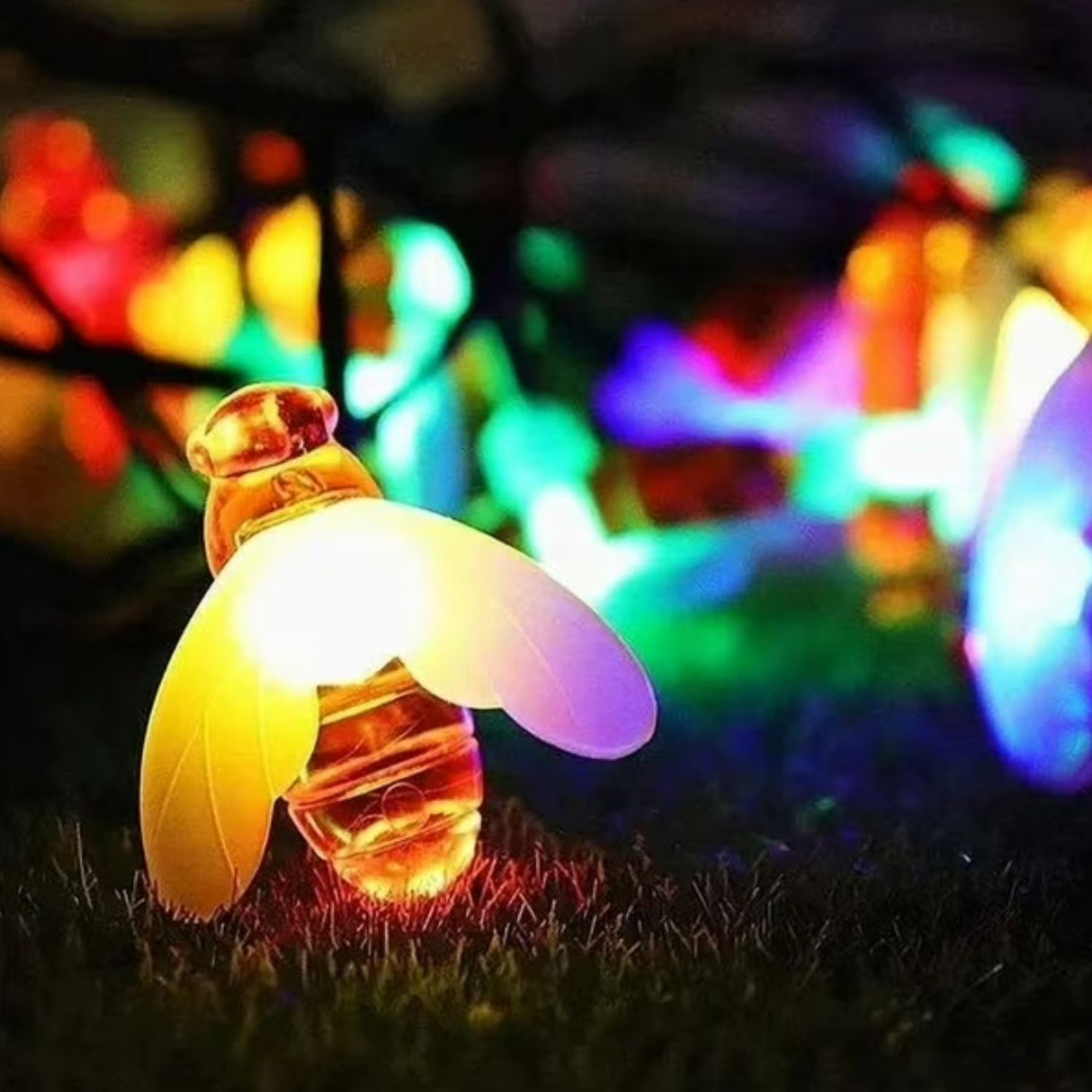 Luces Navidad Led Abeja Solar RGB Decoracion Jardin Hogar. Ilumina tu espacio con estilo y sostenibilidad. ¡Compra ahora y transforma tu hogar!-2