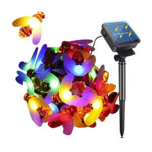 Luces Navidad Led Abeja Solar RGB Decoracion Jardin Hogar. Ilumina tu espacio con estilo y sostenibilidad. ¡Compra ahora y transforma tu hogar!-4