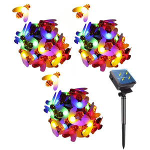 Set 3 Luces Navidad Led Abeja Solar RGB Decoracion Hogar. Ilumina tu espacio con estilo y sostenibilidad. ¡Compra ahora y transforma tu hogar!-1