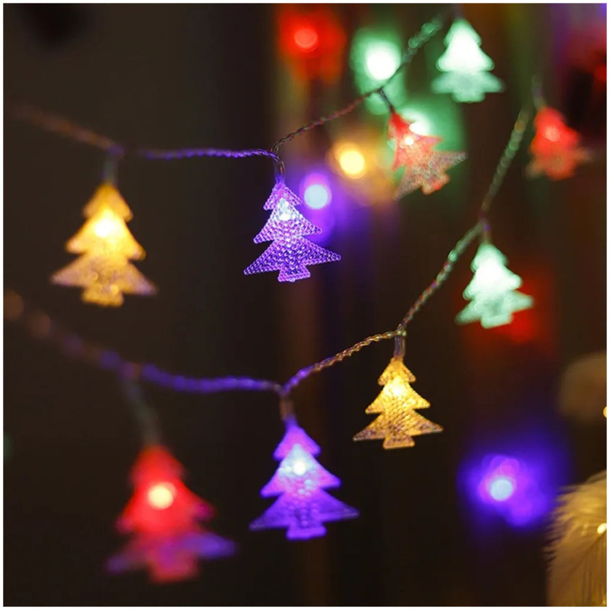 Set 3 Luces Navidad Led Arboles Solar RGB Decoracion Hogar. Ilumina tu hogar con estilo y ahorra energía. ¡Compra ahora y transforma tu Navidad!-2
