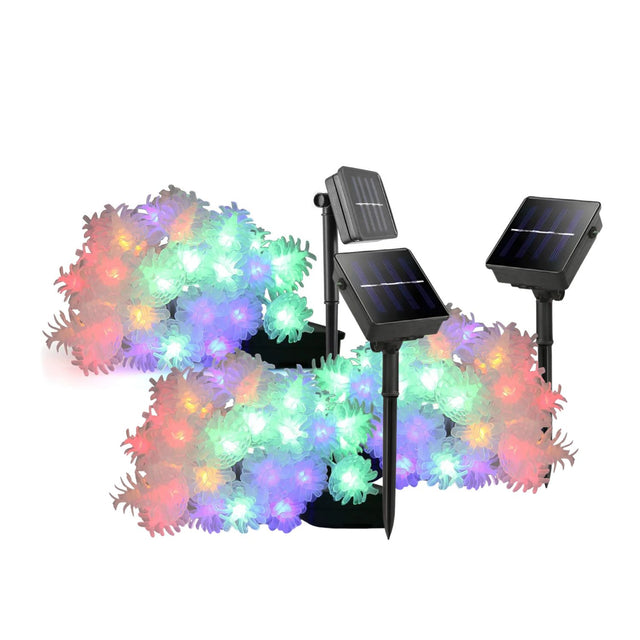 Set 3 Luces Navidad Led Flores Solar RGB Decoracion Hogar. Ilumina tu espacio con estilo y ahorra energía. ¡Compra ahora y transforma tu hogar!-1