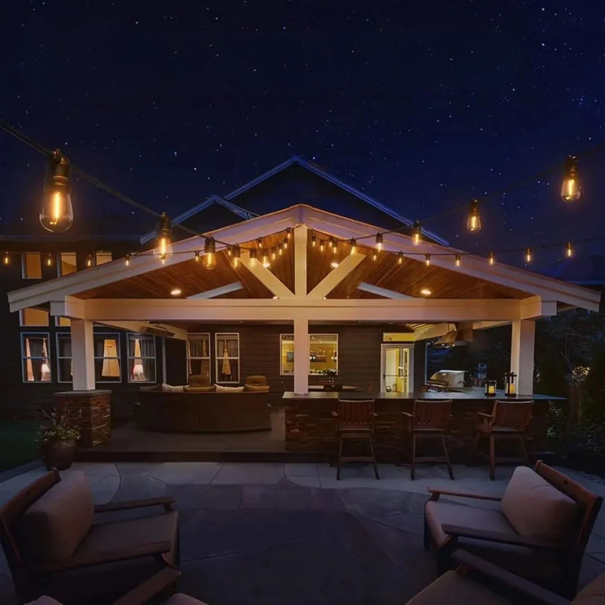 Guirnalda Solar Luces Led Calida 10M Decoracion Navidad. Crea un ambiente festivo y acogedor. ¡Ilumina tu Navidad, cómprala hoy!-2