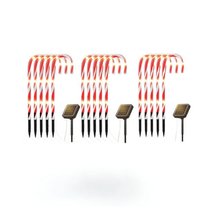 Set 15 Luces Navidad Bastones Led Estaca Solar Decorativas. Ilumina tu hogar con estilo y ahorra energía. ¡Compra ahora y transforma tu Navidad!-1