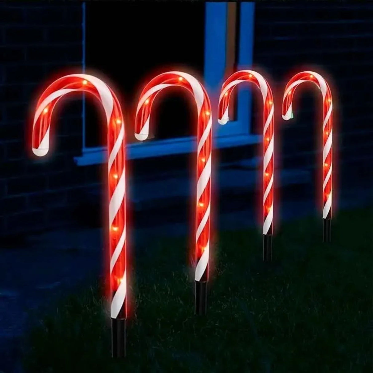 Set 15 Luces Navidad Bastones Led Estaca Solar Decorativas. Ilumina tu hogar con estilo y ahorra energía. ¡Compra ahora y transforma tu Navidad!-4