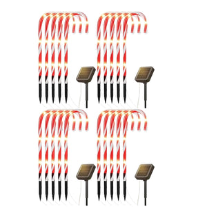 Set 20 Luces Navidad Bastones Led Estaca Solar Decorativas. Ilumina tu hogar con estilo y ahorra energía. ¡Compra ahora y transforma tu decoración!-1