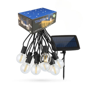 Guirnalda Solar Luces 20 Led Calida Navidad Decoracion. Crea un ambiente festivo y acogedor sin cables. ¡Compra ahora y ilumina tu Navidad!-1