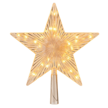 Estrella Punta Arbol Led Calida Navidad A Pilas Decoracion. Ilumina tu árbol con calidez y estilo. ¡Compra ahora y transforma tu Navidad!-1