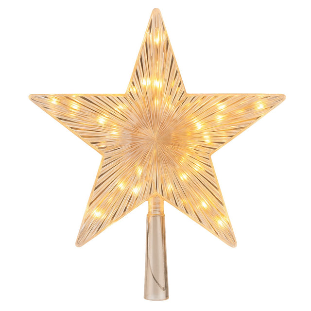 Estrella Punta Arbol Led Calida Navidad A Pilas Decoracion. Ilumina tu árbol con calidez y estilo. ¡Compra ahora y transforma tu Navidad!-1