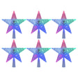 Set 6 Estrellas Punta Arbol RGB Navidad A Pilas Decoracion. Ilumina tu árbol con colores vibrantes. ¡Compra ahora y transforma tu Navidad!-1