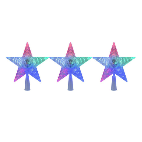 Set 3 Estrellas Punta Arbol RGB A Pilas 15cm Decoracion. Ilumina tu hogar con estilo y color. ¡Compra ahora y transforma tu decoración!-1
