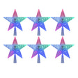 Set 6 Estrellas Punta Arbol RGB A Pilas 15cm Decoracion. Ilumina tu hogar con estilo y color. ¡Compra ahora y transforma tu decoración!-1