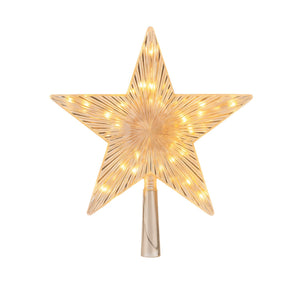 Estrella Punta Arbol Led Calida 15cm Navidad Decoracion. Ilumina tu hogar con un toque festivo y acogedor. ¡Compra ahora y transforma tu Navidad!-1