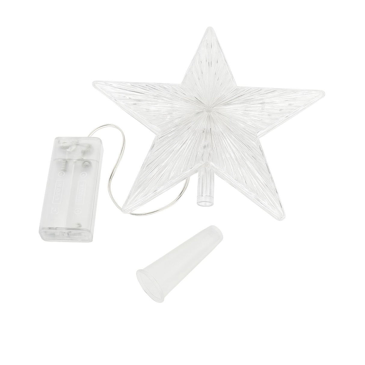 Estrella Punta Arbol Led Calida 15cm Navidad Decoracion. Ilumina tu hogar con un toque festivo y acogedor. ¡Compra ahora y transforma tu Navidad!-2