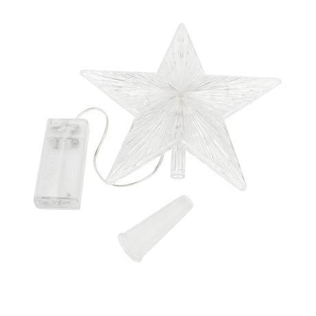 Estrella Punta Arbol Led Calida 15cm Navidad Decoracion. Ilumina tu hogar con un toque festivo y acogedor. ¡Compra ahora y transforma tu Navidad!-2