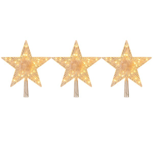 Set 3 Estrellas Punta Arbol Calida 15cm Pilas Decoracion. Perfectas para iluminar tu hogar con calidez y estilo. ¡Compra ahora y transforma tu espacio!-1