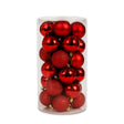 24 Esferas Navideñas Bambalinas Esferas 6 Cm Rojas para decorar tu hogar con estilo festivo. ¡Compra ahora y transforma tu Navidad!-1