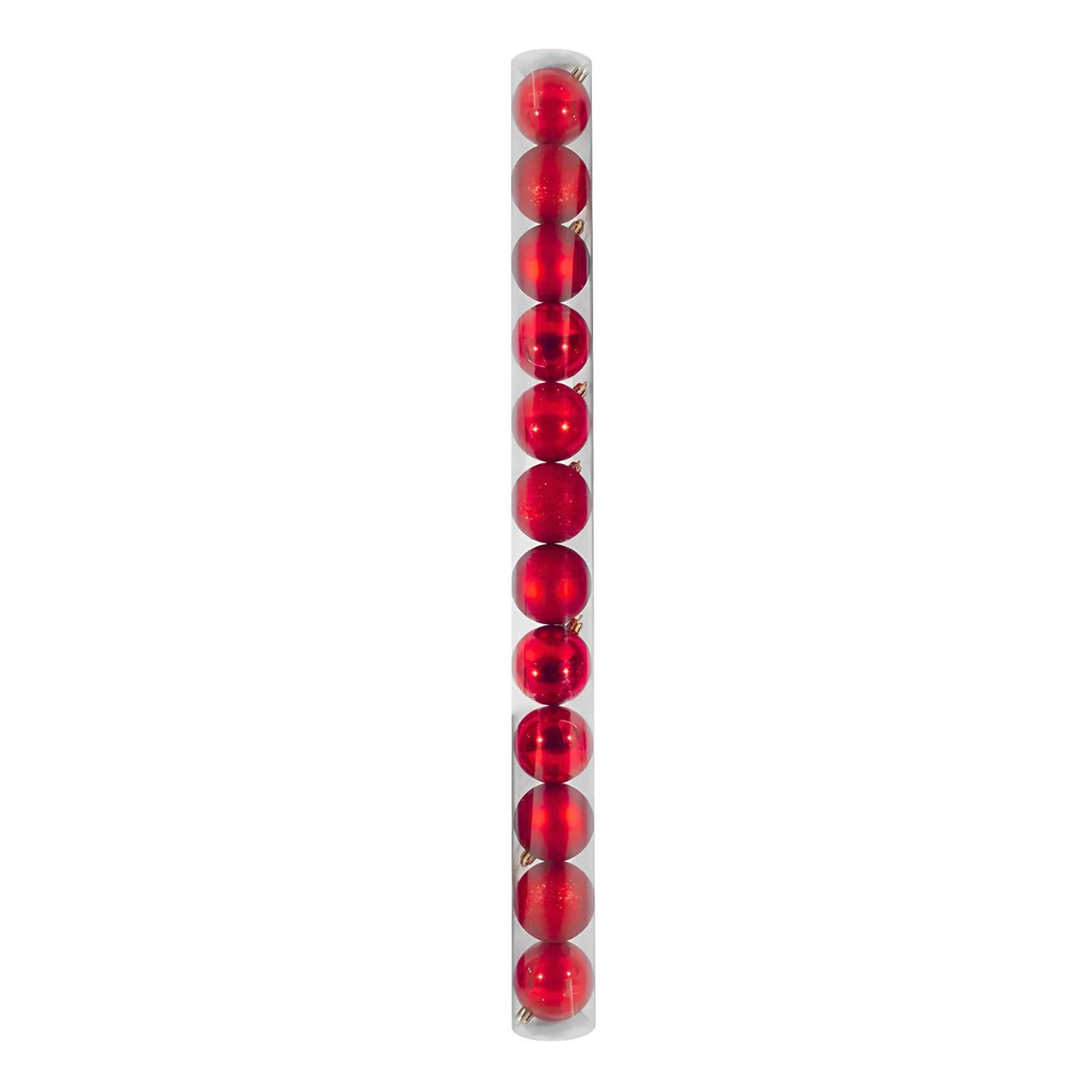 12 Esferas Navideñas Bambalinas De 6 Cm Rojas Decoracion. Perfectas para dar un toque festivo a tu hogar. ¡Compra ahora y decora con estilo!-1