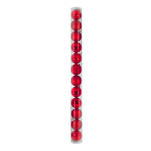 12 Esferas Navideñas Bambalinas De 6 Cm Rojas Decoracion. Perfectas para dar un toque festivo a tu hogar. ¡Compra ahora y decora con estilo!-1