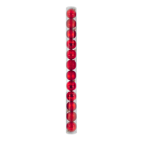 12 Esferas Navideñas Bambalinas De 6 Cm Rojas Decoracion. Perfectas para dar un toque festivo a tu hogar. ¡Compra ahora y decora con estilo!-1