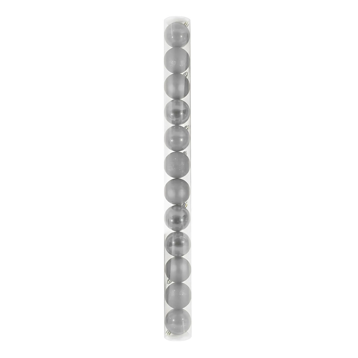 12 Esferas Navideñas Bambalinas De 6 Cm Plateado Decoracion. Perfectas para dar un toque elegante a tu árbol. ¡Compra ahora y decora tu Navidad!-1