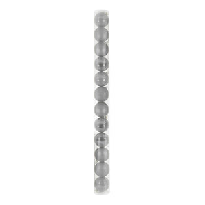 12 Esferas Navideñas Bambalinas De 6 Cm Plateado Decoracion. Perfectas para dar un toque elegante a tu árbol. ¡Compra ahora y decora tu Navidad!-1