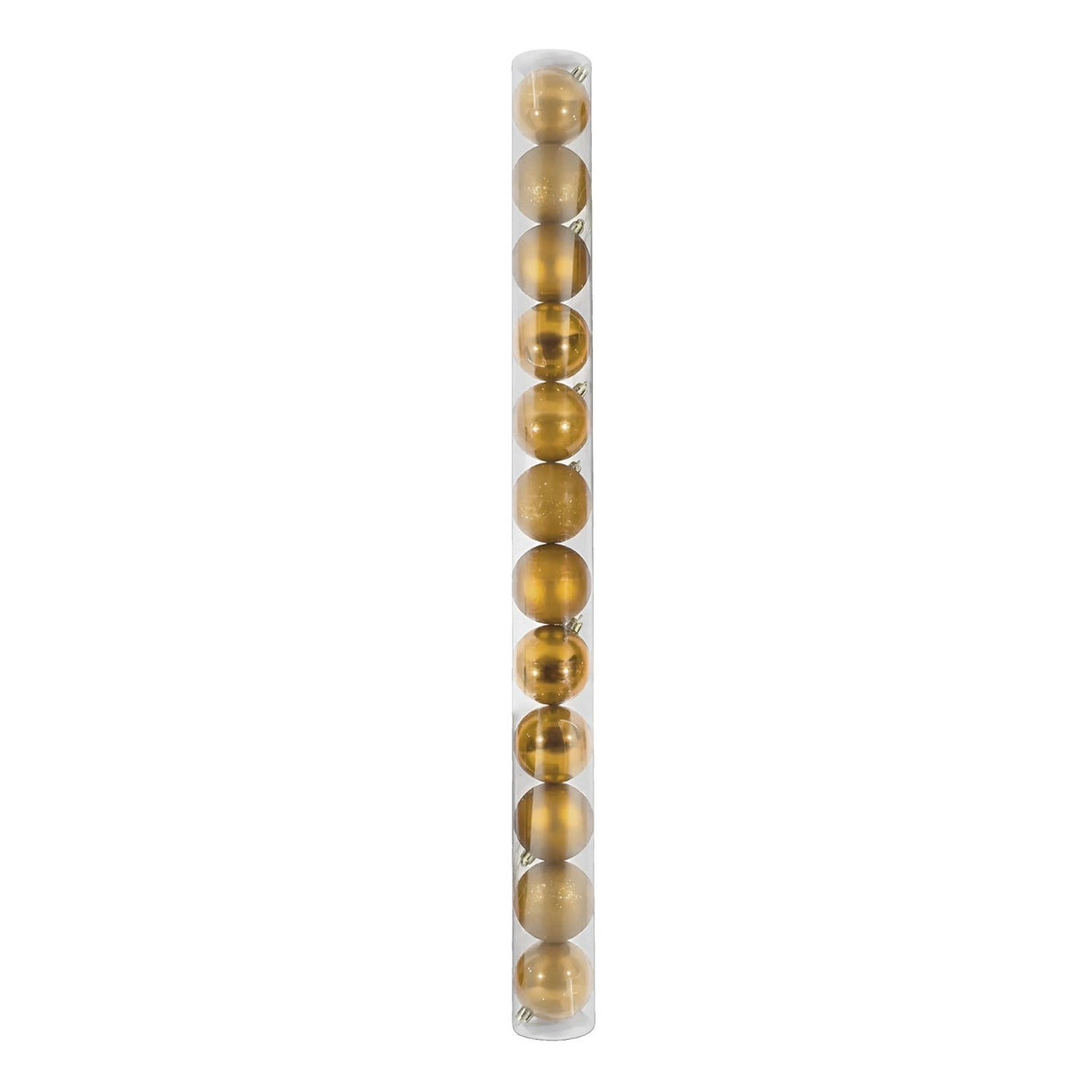 12 Esferas Navideñas Bambalinas De 6 Cm Dorado Decoracion. Perfectas para embellecer tu árbol y crear un ambiente festivo. ¡Compra ahora y decora!-1