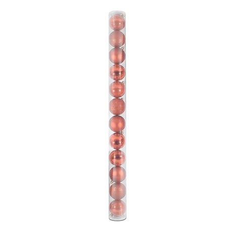 12 Esferas Navideñas Bambalinas De 6 Cm Rosado Decoracion. Dale un toque festivo a tu hogar. ¡Compra ahora y transforma tu Navidad!-1