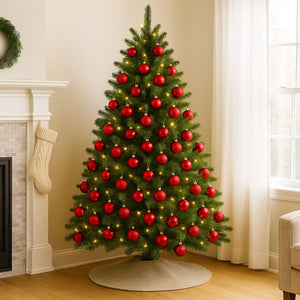 24 Esferas Navideñas Bambalinas Esferas 8 Cm Rojas Decorar. Perfectas para darle un toque festivo a tu hogar. ¡Compra ahora y transforma tu Navidad!-3