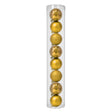 8 Esferas Navideñas Bambalinas 8 Cm Dorado Bolas Decoracion. Perfectas para embellecer tu árbol y crear un ambiente festivo. ¡Compra ahora y decora!-1