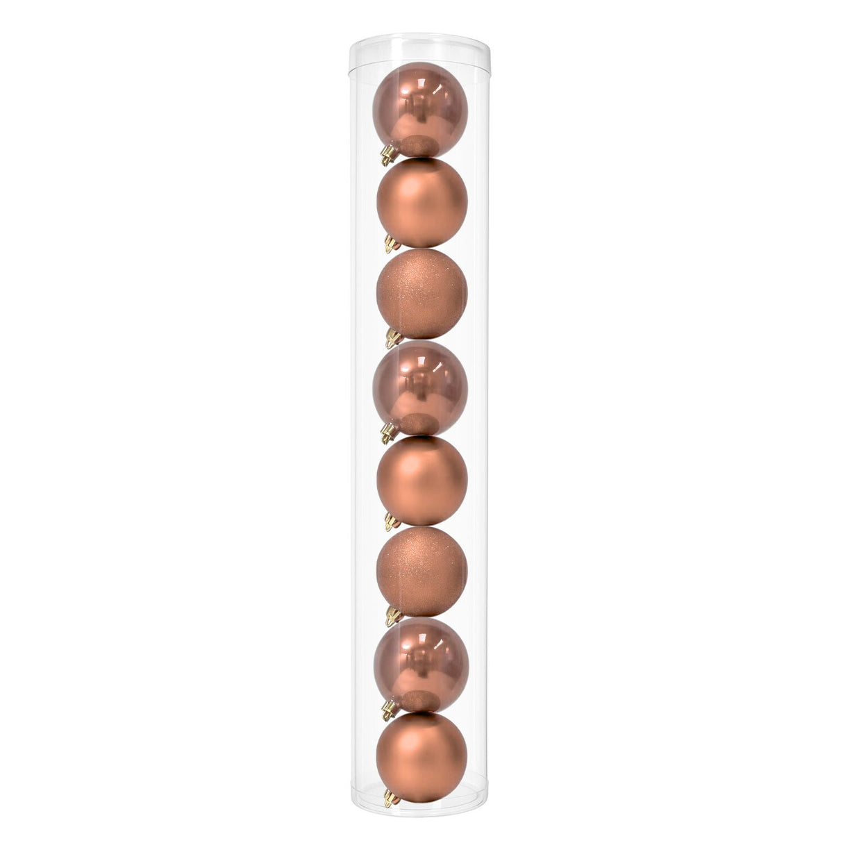8 Esferas Navideñas Bambalinas 8 Cm Rosado Bolas Decoracion. Dale un toque festivo a tu hogar. ¡Compra ahora y transforma tu Navidad!-1