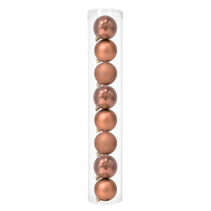 8 Esferas Navideñas Bambalinas 8 Cm Rosado Bolas Decoracion. Dale un toque festivo a tu hogar. ¡Compra ahora y transforma tu Navidad!-1