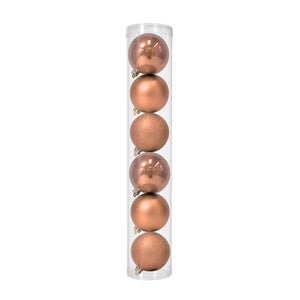 6 Esferas Navideñas Bambalinas 10 Cm Rosado Bolas Decoracion. Dale un toque festivo a tu hogar. ¡Compra ahora y transforma tu Navidad!-1