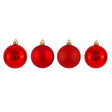 4 Bambalinas Esferas Navideñas Rojo 12cm Decoracion Navidad. Dale un toque festivo a tu hogar. ¡Compra ahora y celebra con estilo!-1