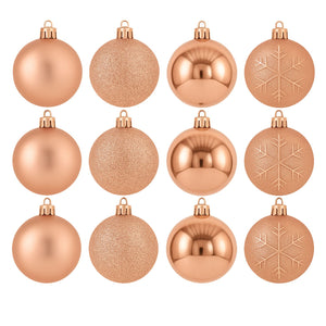 16 Esferas Bambalinas Adorno Navideño Rosa 6cm Decoracion. Perfectas para embellecer tu árbol y crear un ambiente festivo. ¡Compra ahora y decora tu hogar!-1