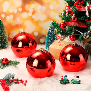 16 Esferas Bambalinas Adorno Navideño Rojo 6cm Decoracion. Perfectas para embellecer tu hogar estas fiestas. ¡Compra ahora y transforma tu Navidad!-3