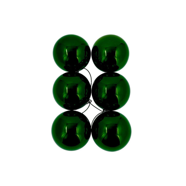 6 Esferas Navideñas Bambalinas Adorno 6cm Verde Decoracion. Perfectas para dar un toque festivo a tu hogar. ¡Compra ahora y decora con estilo!-1