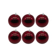 6 Esferas Navideñas Bambalinas Adorno 8cm Vino Decoracion. Dale un toque festivo a tu hogar. ¡Compra ahora y transforma tu Navidad!-1
